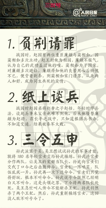 人民日报太贴心了，为了孩子们将古代30个成语典故都总结了出来